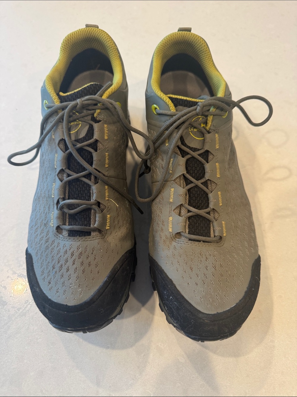 La Sportiva  women’s  Olive Green and Yellow Trail Shoes goretex